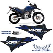 Adesivos P/ Xre 300 2012 Moto Azul Faixa Tanque Genérico