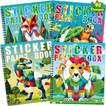 Adesivos Paint Books 90shine Crafts para crianças de 4 a 8 anos, 4 unidades Adesivos Paint Books 90shine Crafts para crianças de 4 a 8 anos, 4 unidades