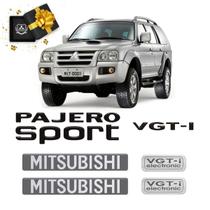 Adesivos Pajero Sport Vgt-i 2009 Mitsubishi Emblemas Preto