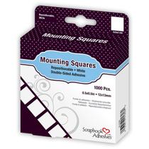 Adesivos para álbuns de recortes Mounting Squares, 3L, reposicionáveis, pacote com 1000 Adesivos para álbuns de recortes Mounting Squares, 3L, reposicionáveis, pacote com 1000