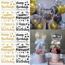 Adesivos para balões Mimeile Happy Birthday 12 peças Adesivos para balões Mimeile Happy Birthday 12 peças
