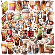 Adesivos para café, decalques de grafite à prova d'água, 50 unidades/lote