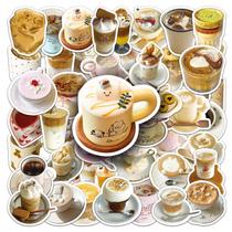 Adesivos para café, decalques de grafite à prova d'água, 50 unidades/lote