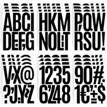 Adesivos para cartas Metsyth 420 peças de vinil impermeável preto 12,7 cm Adesivos para cartas Metsyth 420 peças de vinil impermeável preto 12,7 cm