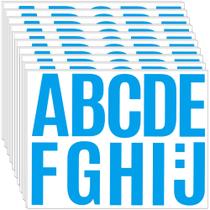 Adesivos para cartas Metsyth 460 PCS em vinil impermeável de 10 cm azul