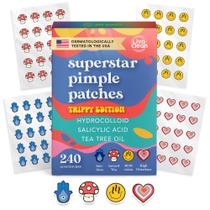 Adesivos para espinhas LiveClean Superstar Cute 240 Trippy com ácido salicílico Adesivos para espinhas LiveClean Superstar Cute 240 Trippy com ácido salicílico