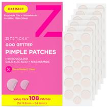 Adesivos para espinhas ZitStickA GOO GETTER para rosto e corpo, pacote 108 Adesivos para espinhas ZitStickA GOO GETTER para rosto e corpo, pacote 108
