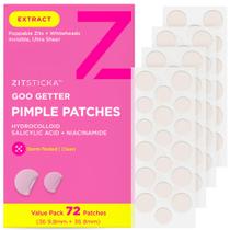 Adesivos para espinhas ZitStickA GOO GETTER para rosto e corpo, pacote com 72