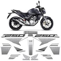 Adesivos Para Honda CB 250 Twister 2022 Moto Cinza Escuro