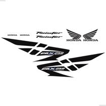 Adesivos Para Honda Twister Cbx 250 2008 Faixas Preto Azul