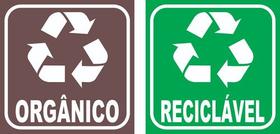 Adesivos Para Lixeiras/lixos Reciclável E Orgânico 12x12
