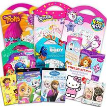 Adesivos para meninas crianças crianças conjunto final ~ Pacote inclui 11 pacotes de adesivos com mais de 1800 adesivos com Disney Frozen, Minnie Mouse, Hello Kitty e mais (Girl Stickers,Party Favors)
