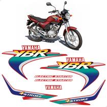 Adesivos Para Moto Yamaha Ybr 125 2001 Laterais + Traseira Cor:MOTO VERMELHA Adesivos Para Moto Yamaha Ybr 125 2001 Laterais + Traseira Cor:MOTO VERMELHA
