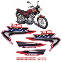 Adesivos Para Moto Yamaha Ybr 125 2002 Laterais + Traseira Cor:MOTO VERMELHA Adesivos Para Moto Yamaha Ybr 125 2002 Laterais + Traseira Cor:MOTO VERMELHA