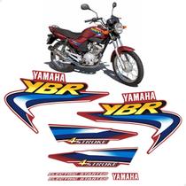 Adesivos Para Moto Yamaha Ybr 125 2003 Laterais + Traseira Cor:MOTO VERMELHA Adesivos Para Moto Yamaha Ybr 125 2003 Laterais + Traseira Cor:MOTO VERMELHA