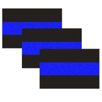 Adesivos para para-choque, pacote com 3 adesivos Reflective Police Thin Blue Line
