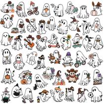 Adesivos para passar a ferro Wavwavw, 50 peças, Ghost Halloween, 7 cm