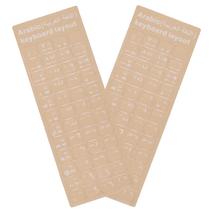 Adesivos para teclado MUBUY-GOL em árabe transparente, 2 unidades Adesivos para teclado MUBUY-GOL em árabe transparente, 2 unidades