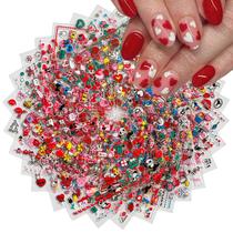 Adesivos para Unhas Puyokinm 30 Folhas Arte 3D Dia dos Namorados