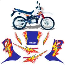 Adesivos Para Yamaha DT 200R 1994 Moto Branca Faixa Lateral