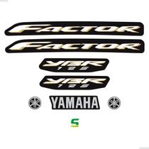 Adesivos Para Yamaha Factor 125 Ybr 2010 Moto Preta + Logos
