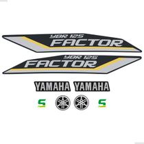 Adesivos Para Yamaha Factor 125 Ybr 2012 Moto Preta + Logos