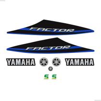 Adesivos Para Yamaha Factor 125 Ybr 2014 Moto Azul + Emblema