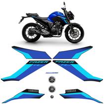 Adesivos Para Yamaha Fazer 250 Fz25 2024 Moto Azul + Logos Adesivos Para Yamaha Fazer 250 Fz25 2024 Moto Azul + Logos