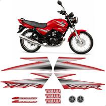 Adesivos Para Yamaha Ybr 125 2006 Moto Vermelha + Emblemas Adesivos Para Yamaha Ybr 125 2006 Moto Vermelha + Emblemas