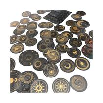 Adesivos PET Com Glitter Dourado, 70 Peças, Etiquetas Transparentes À Prova D'água, Sol, Lua,