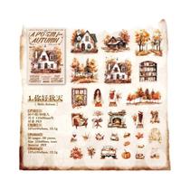 Adesivos PET De Folhas De Outono, 30 Folhas, DIY, Artesanato, Scrapbooking, Colagem, Decoração Para