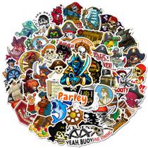 Adesivos Pirates, 50 unidades de anime de vinil impermeável para laptop