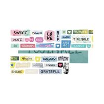 Adesivos Pré-Cortados De Letras Em Inglês 200cm Fita Washi Mr. Paper Para Colagem De Revistas,