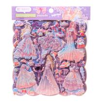 Adesivos Princess Dress-Up 3D Puffy para crianças