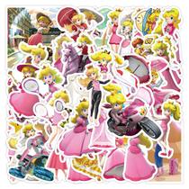 Adesivos Princess Peach Anime 50 peças de PVC impermeáveis 5-7 cm Adesivos Princess Peach Anime 50 peças de PVC impermeáveis 5-7 cm
