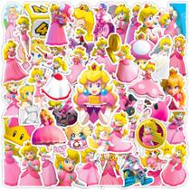 Adesivos Princess Peach's Toadstoois em vinil impermeável, 50 unidades Adesivos Princess Peach's Toadstoois em vinil impermeável, 50 unidades