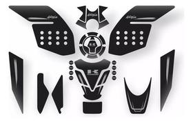 Adesivos Protetores Tanque Compativel Kawasaki 300 Branco 18 Adesivos Protetores Tanque Compativel Kawasaki 300 Branco 18