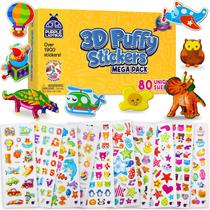 Adesivos Puffy Ladybug 1900 para crianças de 4 a 8 a 80 folhas