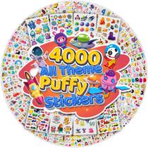 Adesivos Puffy Sinceroduct 80 folhas e mais de 4000 padrões infantis