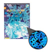 Adesivos Que Brilham No Escuro Números Simbolos Mat Azul