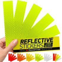 Adesivos refletivos Byllstore 3M Diamond Grade 1,25 x 6 cm, pacote com 5
