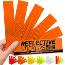 Adesivos refletivos Byllstore 3M Diamond Grade Orange, pacote com 5