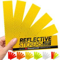 Adesivos refletivos Byllstore 3M Diamond Grade Yellow, pacote com 5 Adesivos refletivos Byllstore 3M Diamond Grade Yellow, pacote com 5