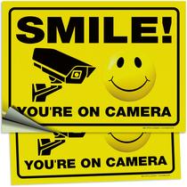 Adesivos refletivos iSyFix Smile You're on Camera 14x10 cm, pacote com 2