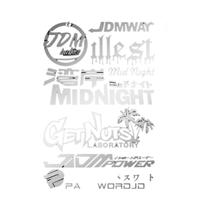 Adesivos Refletivos JDM Para Capacete De Motocicleta, Para-brisa, Viseira, Carro, Auto, Moto,