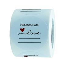Adesivos Remarkable Homemade with Love 500 etiquetas por rolo