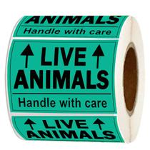 Adesivos Remarkable Live Animals Handle with Care (2x3 polegadas, 250 etiquetas) Adesivos Remarkable Live Animals Handle with Care (2x3 polegadas, 250 etiquetas)