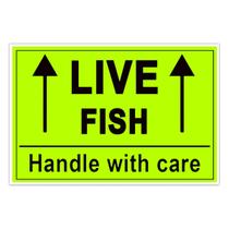 Adesivos Remarkable Live Fish Shipping Labels 6x8cm 250/rolo