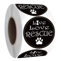 Adesivos Remarkable Live Love Rescue Animal Adoption 5 cm 300 unidades Adesivos Remarkable Live Love Rescue Animal Adoption 5 cm 300 unidades