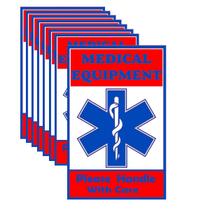 Adesivos Remarkable Medical Equipment Alert, 2x3 polegadas, pacote com 8